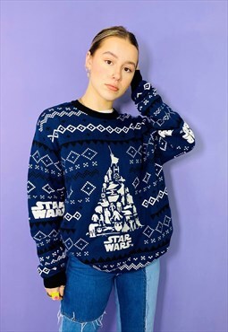 Vintage Star Wars Embroidered Christmas Jumper