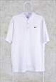 Vintage White Nike Golf Polo Shirt Dri-Fit Large