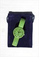 LADIES MINI GREEN WATCH ON EXPANDER STRAP