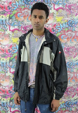 VINTAGE 90S SHELL JACKET / WINDBREAKER. UNISEX SPORTSWEAR.