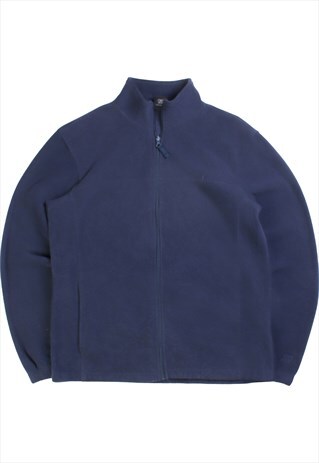 VINTAGE 90'S STARTER FLEECE JUMPER FULL ZIP UP NAVY