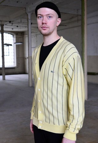 VINTAGE YELLOW CARDIGAN WITH STRIPES
