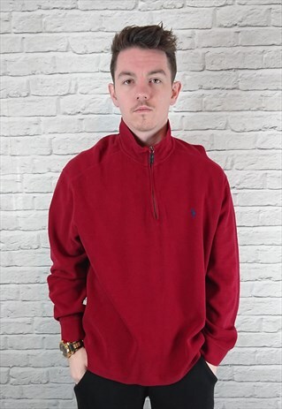 VINTAGE POLO RALPH LAUREN QUARTER ZIP SWEATSHIRT SWEATER