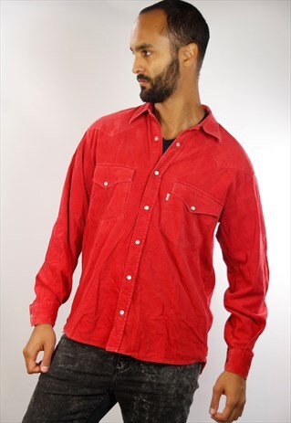 LEVIS SHIRT / RED CORDUROY SHIRT
