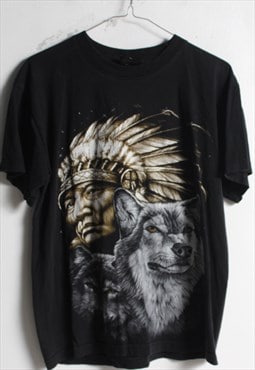 Vintage 90's All Over Print Native American Print T-Shirt