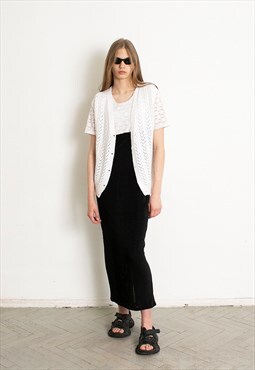 Vintage 90s Knit Vest White