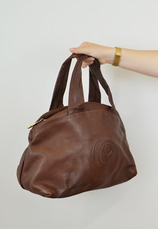 VINTAGE A. VALENTINO SLOUCH SHOPPER BROWN