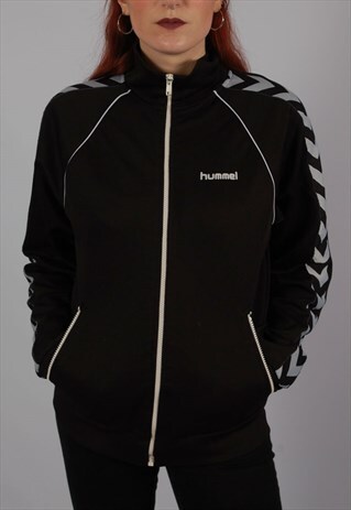 VINTAGE 90S BLACK TRACKSUIT JACKET