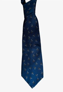 Vintage 90s Pierre Cardin Paisley Print Navy Tie