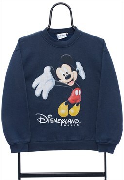 Vintage Disney Mickey Mouse Graphic Navy Sweatshirt Womens
