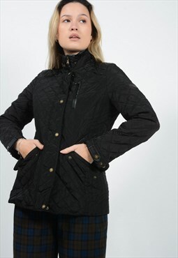Vintage Ralph Lauren Quilted Jacket Black Size XS