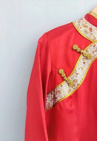 VINTAGE ORIENTAL RED DRESS