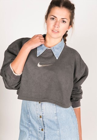 VINTAGE 90S USA CROP SWEATSHIRT / R439