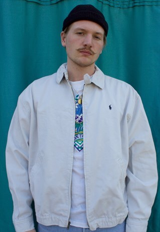VINTAGE WHITE RALPH LAUREN HARINGTON