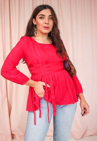 VINTAGE 90S DKNY BLOUSE IN PINK