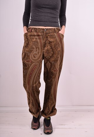 RALPH LAUREN WOMENS VINTAGE TROUSERS W32 L29 MULTI 90'S