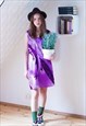 PURPLE SLEEVELESS TROPICAL DOLPHIN MOTIVES DRESS