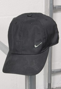 Vintage Nike Cap in Black Summer Swoosh Logo Sports Hat