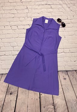 Vintage Purple Sleeveless Dress