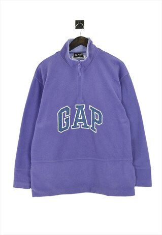 VINTAGE GAP 90S FLEECE HALF ZIP JUMPER PULLOVER