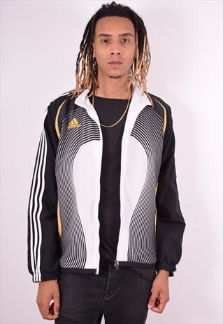 ADIDAS MENS VINTAGE TRACKSUIT TOP JACKET MEDIUM MULTI 90S