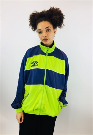 VINTAGE UMBRO EMBROIDERED NEON FESTIVAL JACKET