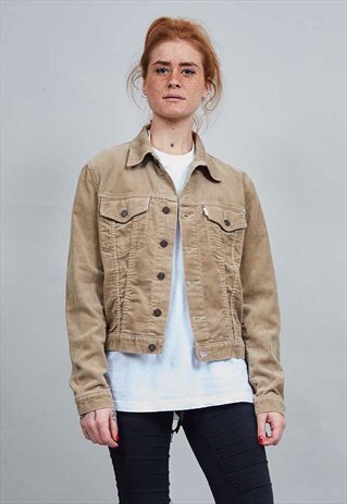 VINTAGE BEIGE 80'S LEVI'S CORDUROY JACKET