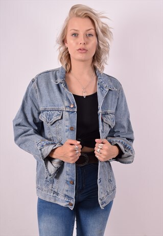 LEVI'S WOMENS VINTAGE DENIM JACKET MEDIUM BLUE 90S