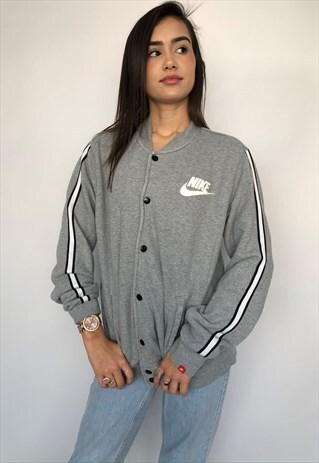 VINTAGE NIKE VARSITY BASEBALL SWEATER BOMBER JACKET