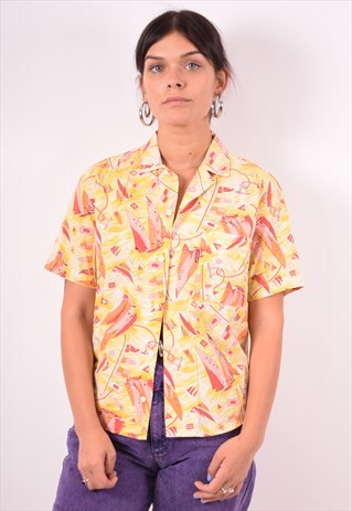 CARRERA WOMENS VINTAGE SHIRT SMALL MULTI 90S