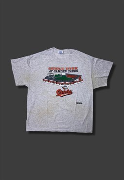 vintage grey oriole park  baltimore baseball tshirt 