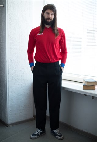 VINTAGE 80'S BLACK SMART TROUSERS