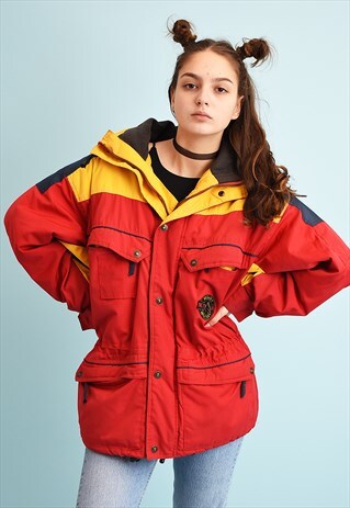 90'S RETRO ATHLEISURE SPORTS PUFFER JACKET PARKA