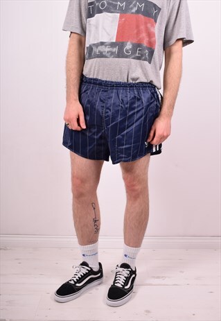 ADIDAS MENS VINTAGE SHORTS W36 BLUE 90S