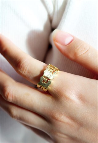 ZODIAC STAR SIGN RING GOLD PLATED