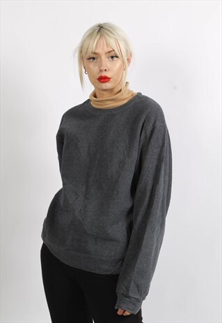 VINTAGE 90'S OVERSIZE BASICS SWEATSHIRT GREY