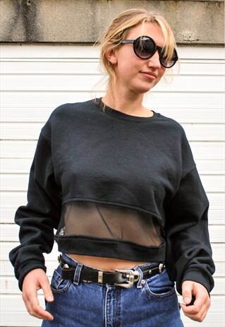 VINTAGE CROPPED MESH JUMPER