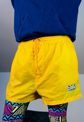 SWEDEN SWIMSUIT SHORTS WINDBREAKER SPORT 90S VINTAGE RETRO