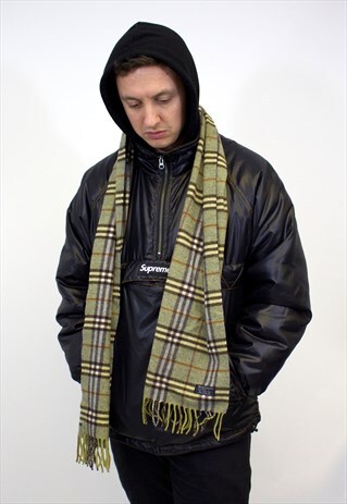 VINTAGE BURBERRY TRADITIONAL LAMBSWOOL CHECKED SCARF