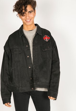 VINTAGE 80S LEE EMBELLISHED DENIM JACKET / R1072