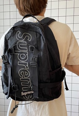 Vintage SUPREME Backpack Bag Cordura Shoulder Strap Logo 