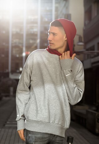 MELANGE BORDEAUX HOODIE