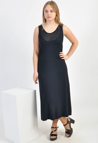 VINTAGE MAXI DRESS IN BLACK