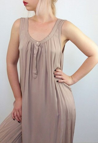 VINTAGE CAMI DRESS / SLIP IN PALE TAUPE