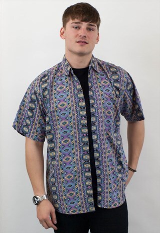 VINTAGE ABSTRACT PATTERN SHIRT