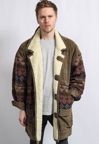 VINTAGE AZTEC NAVAJO SHERPA JACKET