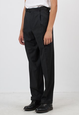 VINTAGE DARK GREY YVES SAINT LAURENT TROUSERS BOTTOMS