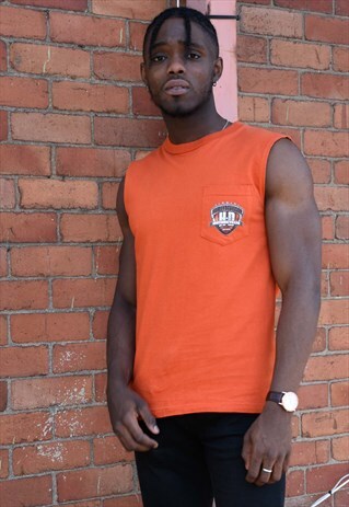 VINTAGE HARLEY DAVIDSON CUT-OFF BIKER TOP