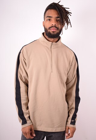 NIKE MENS VINTAGE SWEATSHIRT JUMPER XL KHAKI 90S