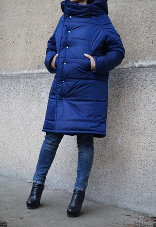 WINDPROOF JACKET LONG QUILTED EXTRA WARM WINTER F1537